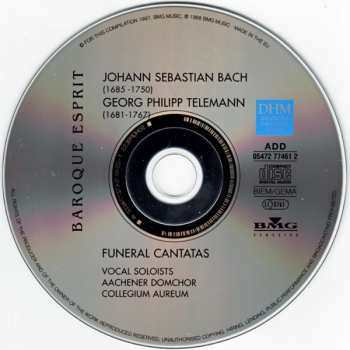 CD Johann Sebastian Bach: Funeral Cantatas
