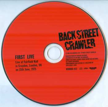 2CD Back Street Crawler: The Live Performances -First & Last- DIGI