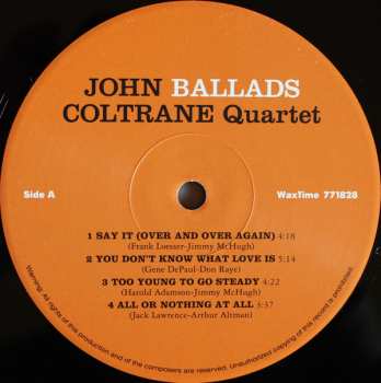 LP The John Coltrane Quartet: Ballads