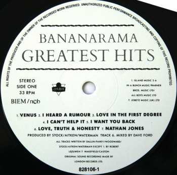 LP Bananarama: The Greatest Hits Collection