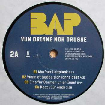 2LP BAP: Vun Drinne Noh Drusse
