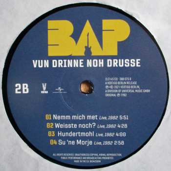 2LP BAP: Vun Drinne Noh Drusse