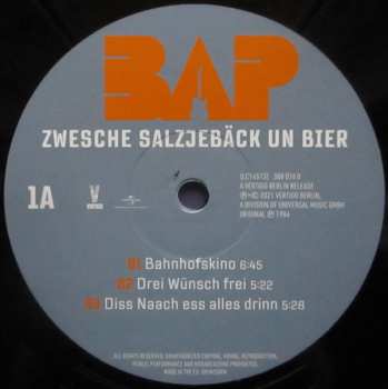 2LP BAP: Zwesche Salzjebäck Un Bier
