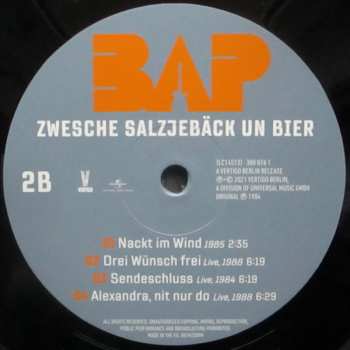 2LP BAP: Zwesche Salzjebäck Un Bier