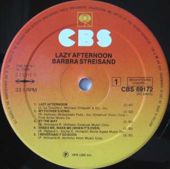 LP Barbra Streisand: Lazy Afternoon