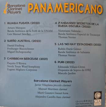 CD Barcelona Clarinet Players: PANAMERICANO - Symphonic Works By Arturo Márquez, Daniel Freiberg, Paquito D'Rivera, Victoriano Valencia, Rubén Darío Gómez y Edmundo Villani-Cortés