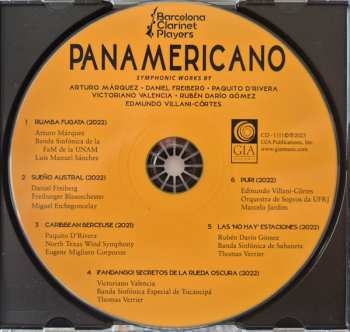 CD Barcelona Clarinet Players: PANAMERICANO - Symphonic Works By Arturo Márquez, Daniel Freiberg, Paquito D'Rivera, Victoriano Valencia, Rubén Darío Gómez y Edmundo Villani-Cortés