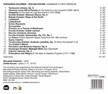 CD Zoltán Kocsis: Hommage À Fritz Kreisler