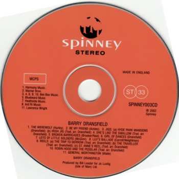 CD Barry Dransfield: Barry Dransfield