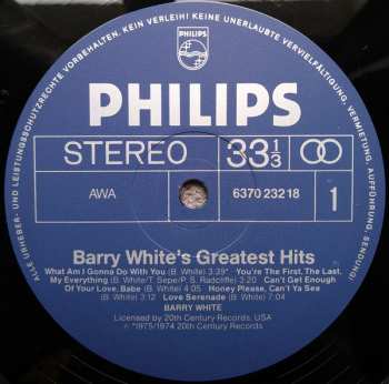 LP Barry White: Barry White's Greatest Hits