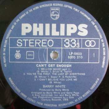 LP Barry White: Can't Get Enough