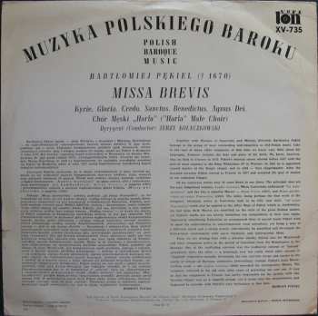 LP Bartłomiej Pękiel: Missa Brevis