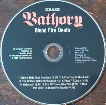 CD Bathory: Blood Fire Death