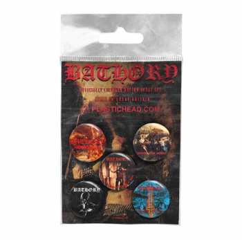 Merch Bathory: Juego de placas Bathory Button Badge Set