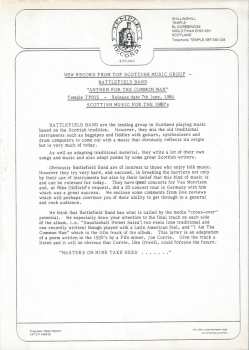 LP Battlefield Band: Anthem For The Common Man