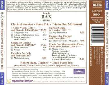 CD Arnold Bax: Clarinet Sonatas; Piano Trio; Trio In One Movement