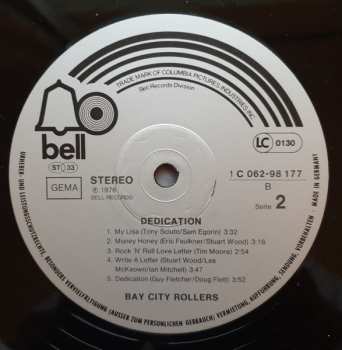 LP Bay City Rollers: Dedication