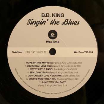 LP B.B. King: Singin' The Blues LTD
