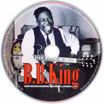 CD B.B. King: United Western Recorders Hollywood LA, October 1, 1972