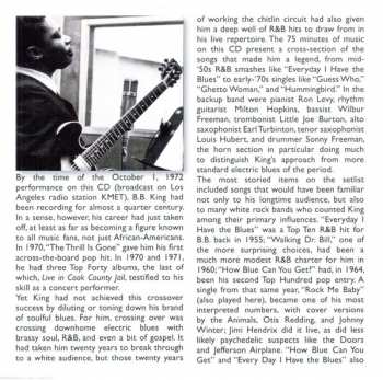 CD B.B. King: United Western Recorders Hollywood LA, October 1, 1972