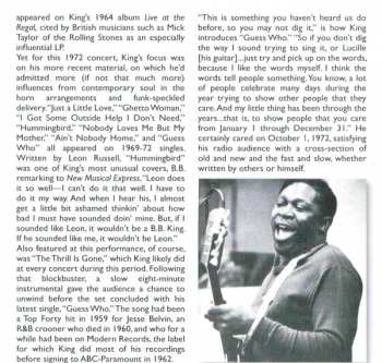 CD B.B. King: United Western Recorders Hollywood LA, October 1, 1972