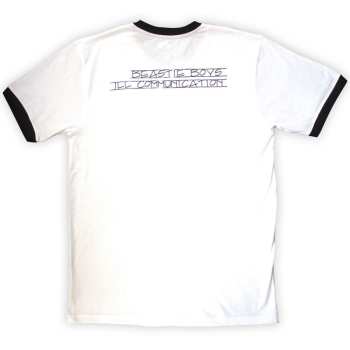 Mercancía Beastie Boys: The Beastie Boys Unisex Ringer T-shirt: Record Label (white) (back Print) (small) S