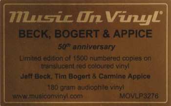 LP Beck, Bogert & Appice: Beck, Bogert & Appice LTD | NUM | CLR