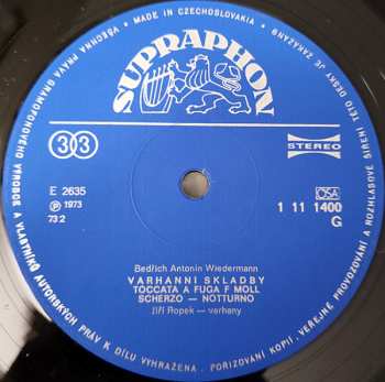 LP Bedřich Antonín Wiedermann: Varhanní Skladby