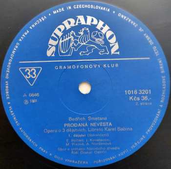 3LP Bedřich Smetana: Prodaná Nevěsta