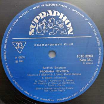 3LP Bedřich Smetana: Prodaná Nevěsta