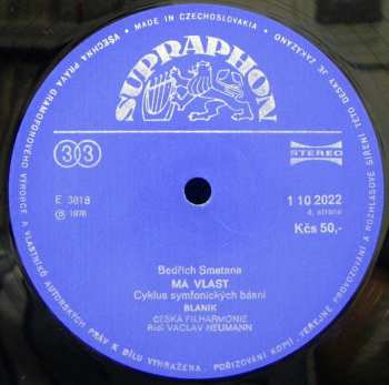2LP The Czech Philharmonic Orchestra: Má Vlast (2xLP) (77 2)