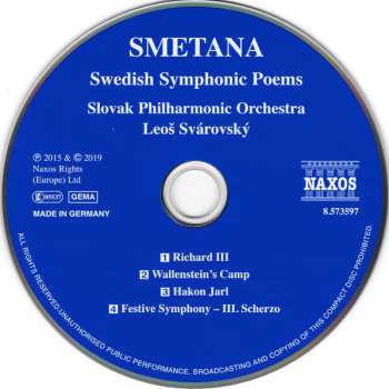 CD Bedřich Smetana: Swedish Symphonic Poems