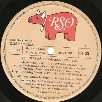 LP Bee Gees: Años Dorados 1975-1980
