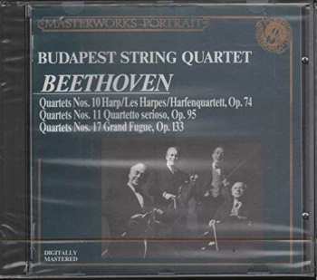 CD Ludwig van Beethoven: Quartets Nos. 10 Harp / Les Harpes / Harfenquartett, Op. 74 - Quartets Nos. 11 Quartetto Serioso, Op. 95 - Quartets Nos. 17 Grand Fugue, Op. 133