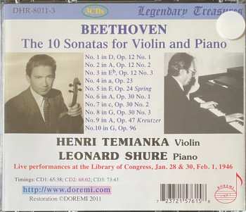 3CD/Caja Ludwig van Beethoven: 10 Sonatas For Violin & Piano (Live At The Library Of Congress 1946)