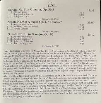 3CD/Caja Ludwig van Beethoven: 10 Sonatas For Violin & Piano (Live At The Library Of Congress 1946)