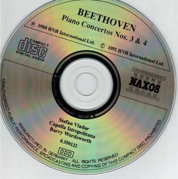 CD Ludwig van Beethoven: Piano Concertos Nos. 3 & 4