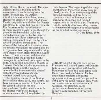 CD Ludwig van Beethoven: Frühlingssonate - Kreutzersonate