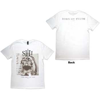 Mercancía Behemoth: Behemoth Unisex T-shirt: The Shit Ov God Sepia Parchment (white) (back Print) (small) S