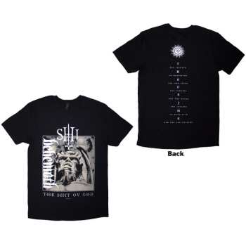 Mercancía Behemoth: Behemoth Unisex T-shirt: The Shit Ov God Vertical Logo Cover (black) (back Print) (small) S