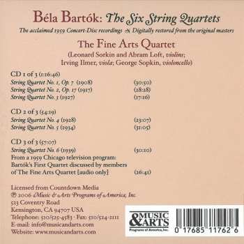 3CD/Caja Béla Bartók: The Six String Quartets