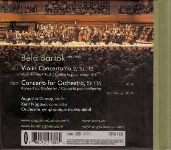 2CD Béla Bartók: Violin Concerto No. 2 – Concerto For Orchestra