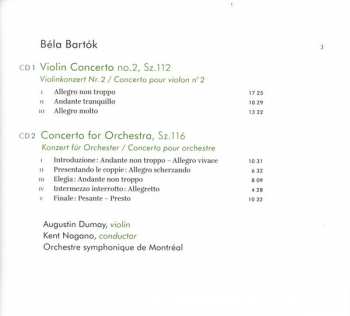2CD Béla Bartók: Violin Concerto No. 2 – Concerto For Orchestra