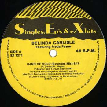 LP Belinda Carlisle: Band Of Gold / Mad About You
