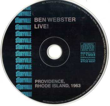 CD Ben Webster: Live! Providence, Rhode Island, 1963