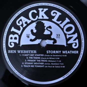 LP Ben Webster: Stormy Weather