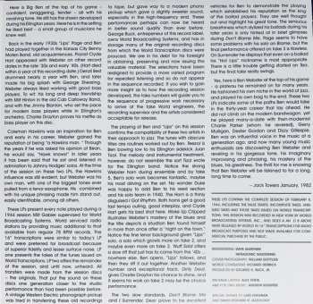 2LP Ben Webster: The Horn