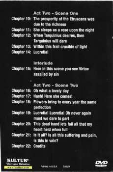 DVD Benjamin Britten: The Rape Of Lucretia