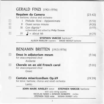 CD Gustav Holst: Cantata Misericordium / Deus In Adjutorium Meum / Chorale On An Old French Carol / Requiem Da Camera (Premier Recording) / Psalms 86 & 148