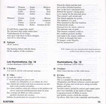 CD Benjamin Britten: Les Illuminations, Our Hunting Fathers, Chansons Francaises